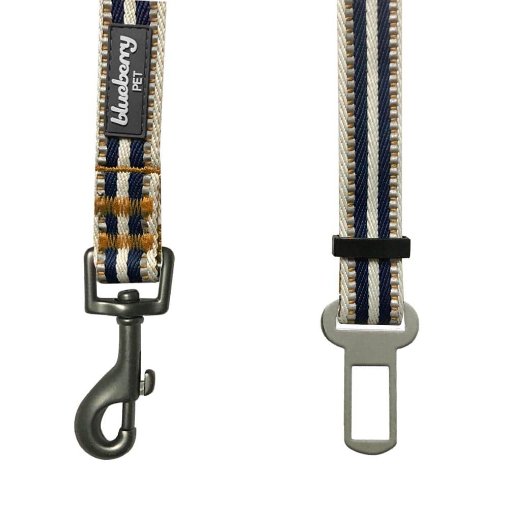 3M Reflective Safety Dog Seatbelt Tether – Multi-colored Stripes